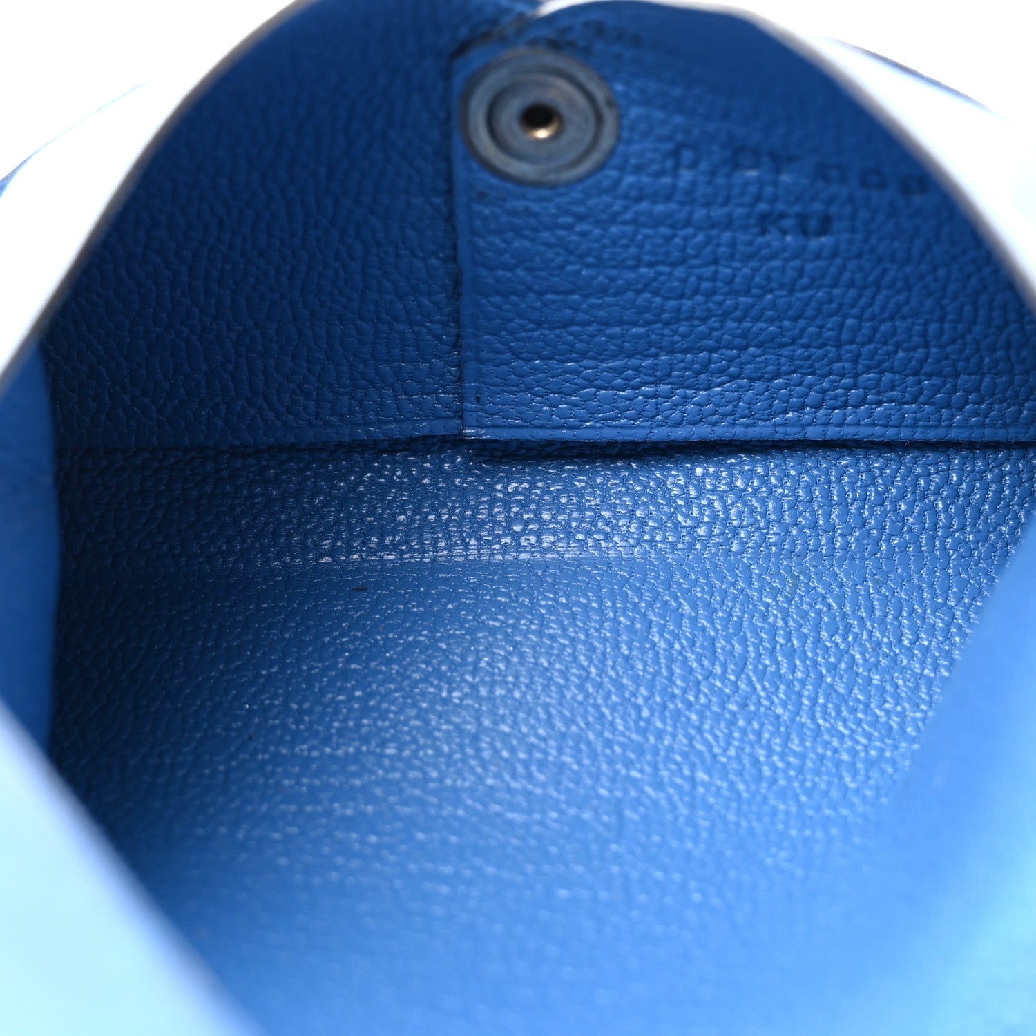 Hermes Ostrich Calvi Card Case Cobalt 6 of 8