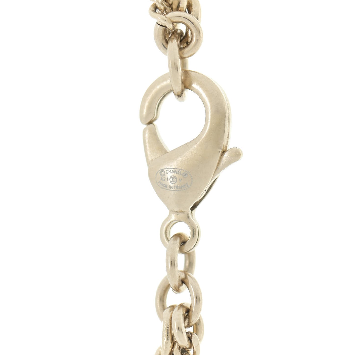 Crystal CC Multi Strand Chain Necklace Gold