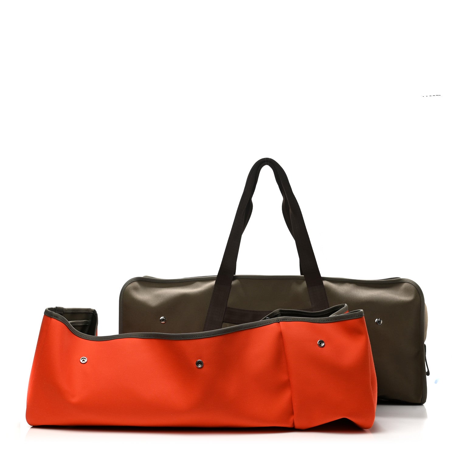Hermes Toile Groom Boot And Helmet Bag Kaki Feu 1 of 12