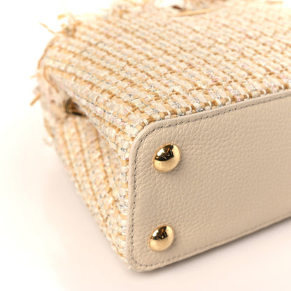 Louis Vuitton Tweed Taurillon Capucines BB Beige 7 of 8