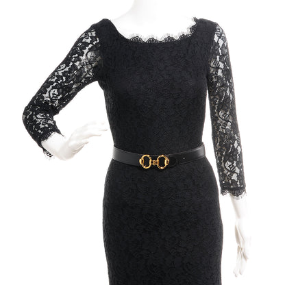 Hermes Box Courchevel Reversible Horsebit H 32mm Belt Noir Gold 85 2 of 5