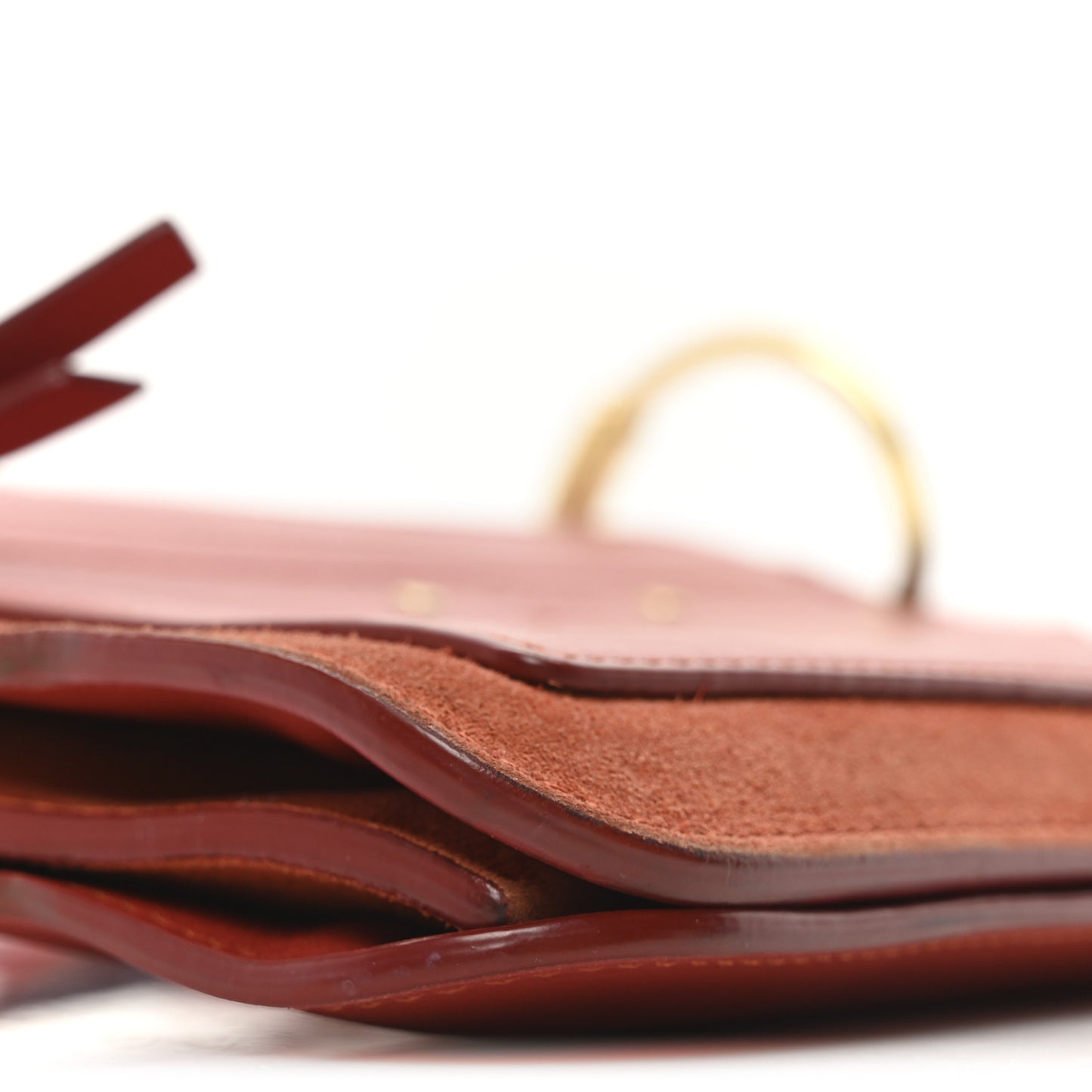 Calfskin Suede Mini Roy Bag Earthy Red