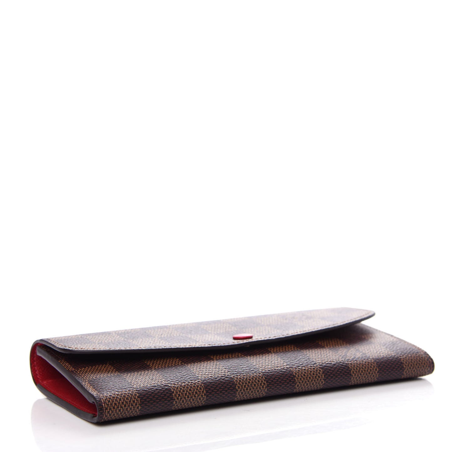 Damier Ebene Emilie Wallet Red