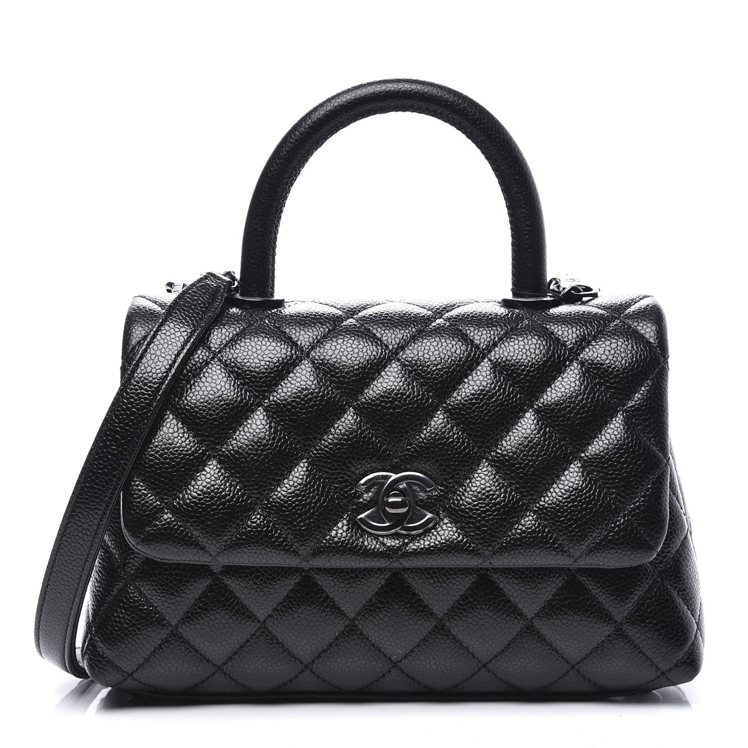 Chanel Caviar Quilted Mini Coco Handle Flap So Black 1 of 11