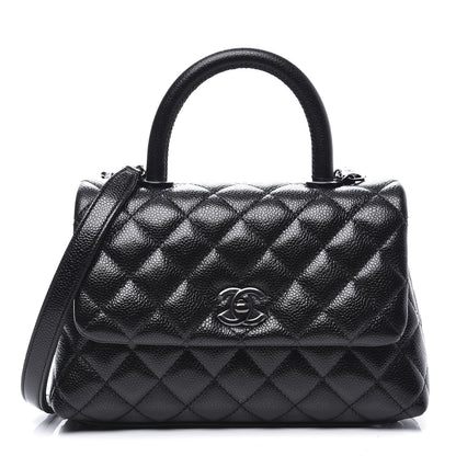 Chanel Caviar Quilted Mini Coco Handle Flap So Black 1 of 11