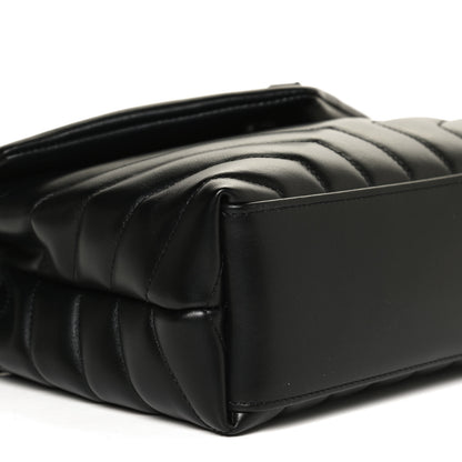 Saint Laurent Calfskin Y Quilted Monogram Small Loulou Chain Satchel Black 10 of 11