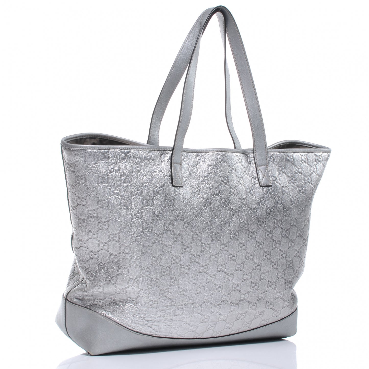 Guccissima Large Tote Silver
