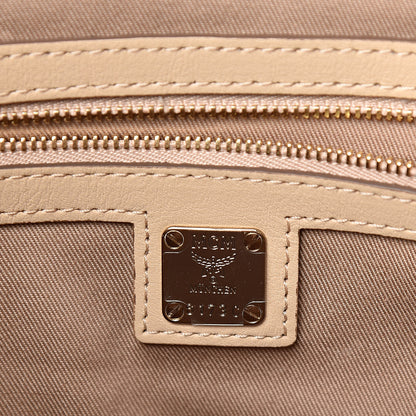 MCM Calfskin Ottomar Monogram Large Klara Hobo New Beige 6 of 12