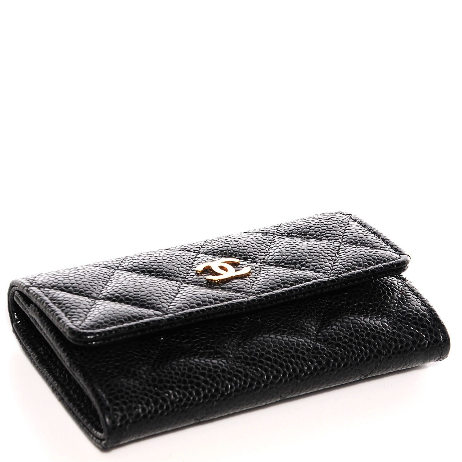 Chanel Caviar Quilted Flap Card Holder Black 4 of 9