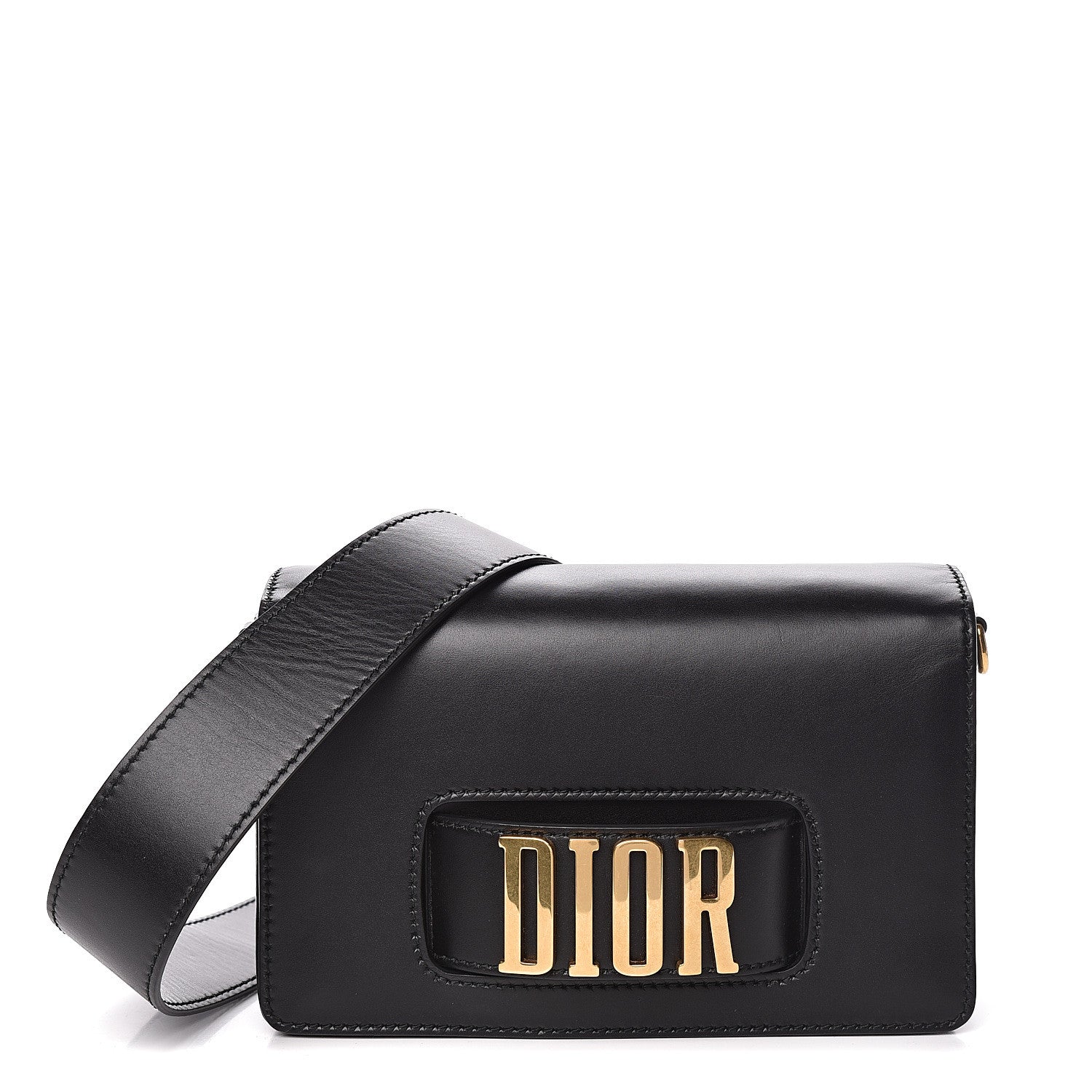 Christian Dior Smooth Calfskin Dio(r)evolution Flap Bag Black 1 of 15