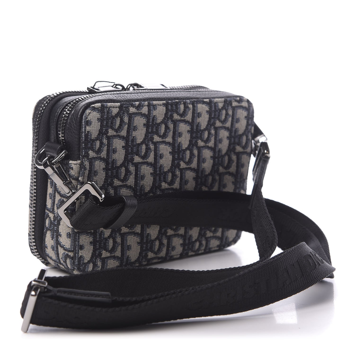 Christian Dior Oblique Pouch Navy Blue 3 of 12