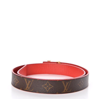 Louis Vuitton Monogram 30mm LV Initiales Reversible Belt 85 34 Coquelicot 3 of 8