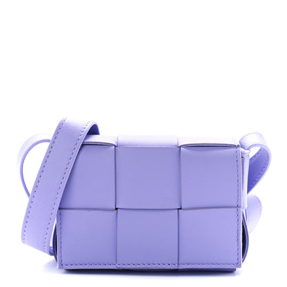 Bottega Veneta Lambskin Intreccio Candy Cassette Crossbody Bag Wisteria 1 of 10
