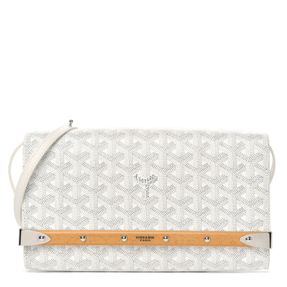 Goyard Goyardine Monte Carlo Bois Clutch With Strap White 1 of 9