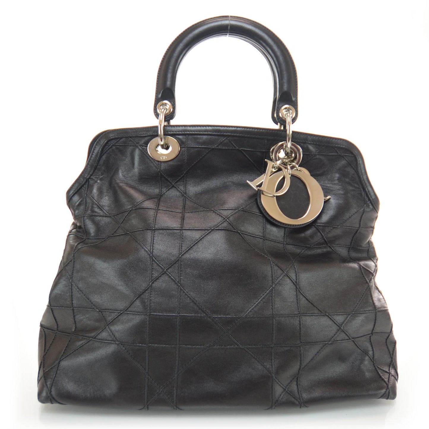Lambskin Cannage Medium Granville Tote Black