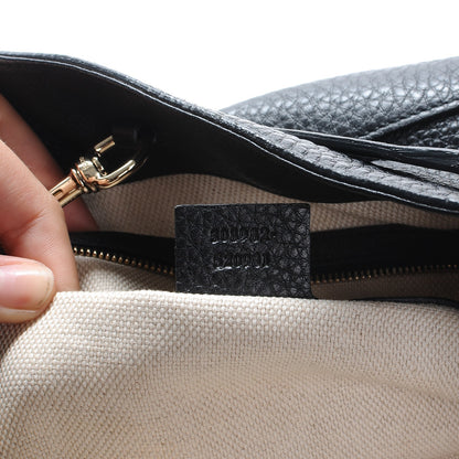 Gucci Pebbled Calfskin Medium Soho Chain Shoulder Bag Black 7 of 7