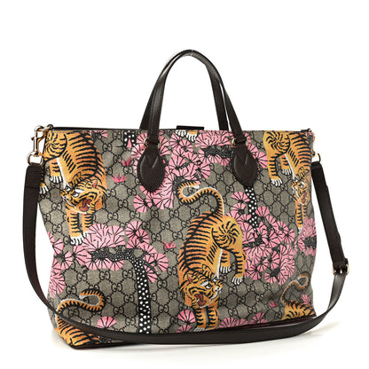 Gucci Soft GG Supreme Monogram Bengal Medium Crossbody Tote Beige Pink 3 of 9