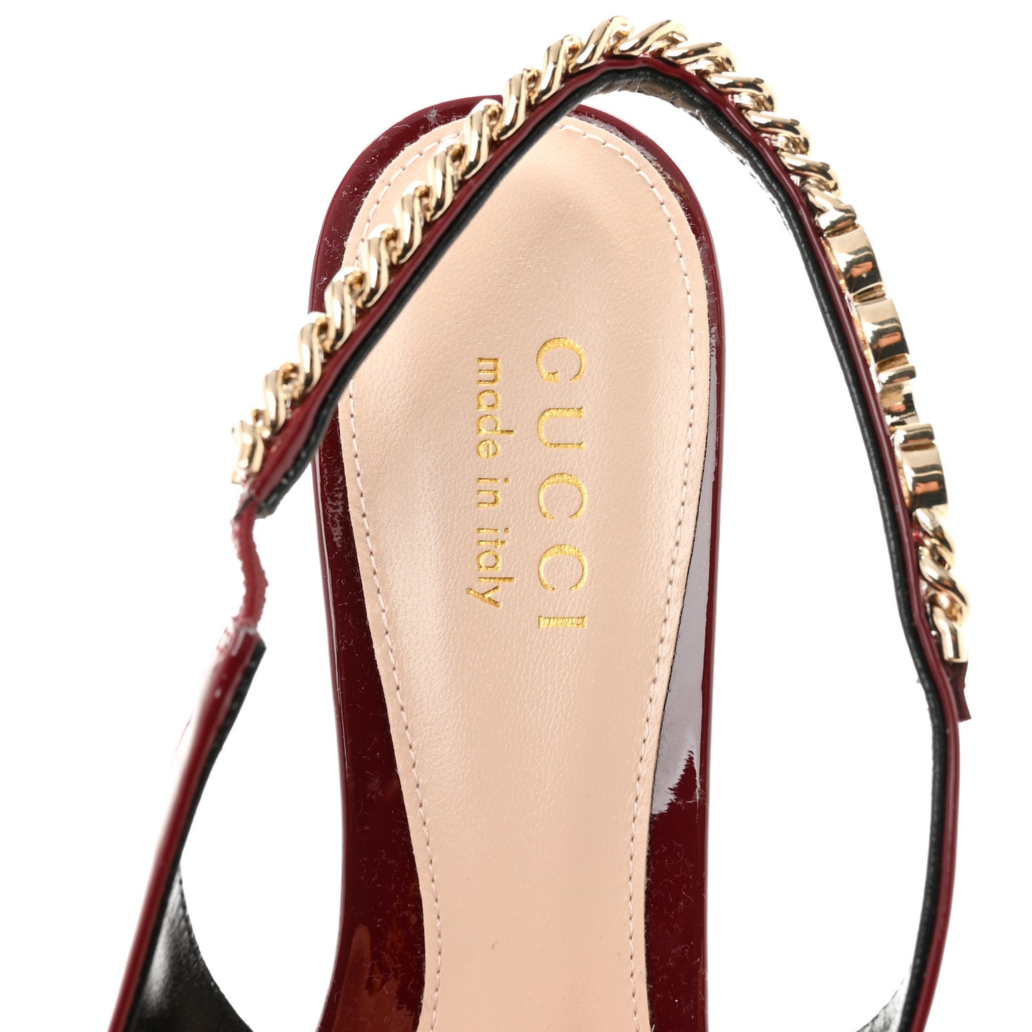 Vernice Crystal Nappa Charlotte Signoria 45mm Slingback Pumps 37 Rosso Ancora