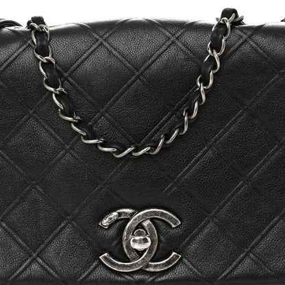 Chanel Calfskin Diamond Embossed New Chic Flap Black 8 of 11