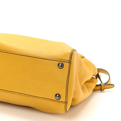 Fendi Vitello Zucca Large Peekaboo Iconic Satchel Yellow Tobacco 7 of 7
