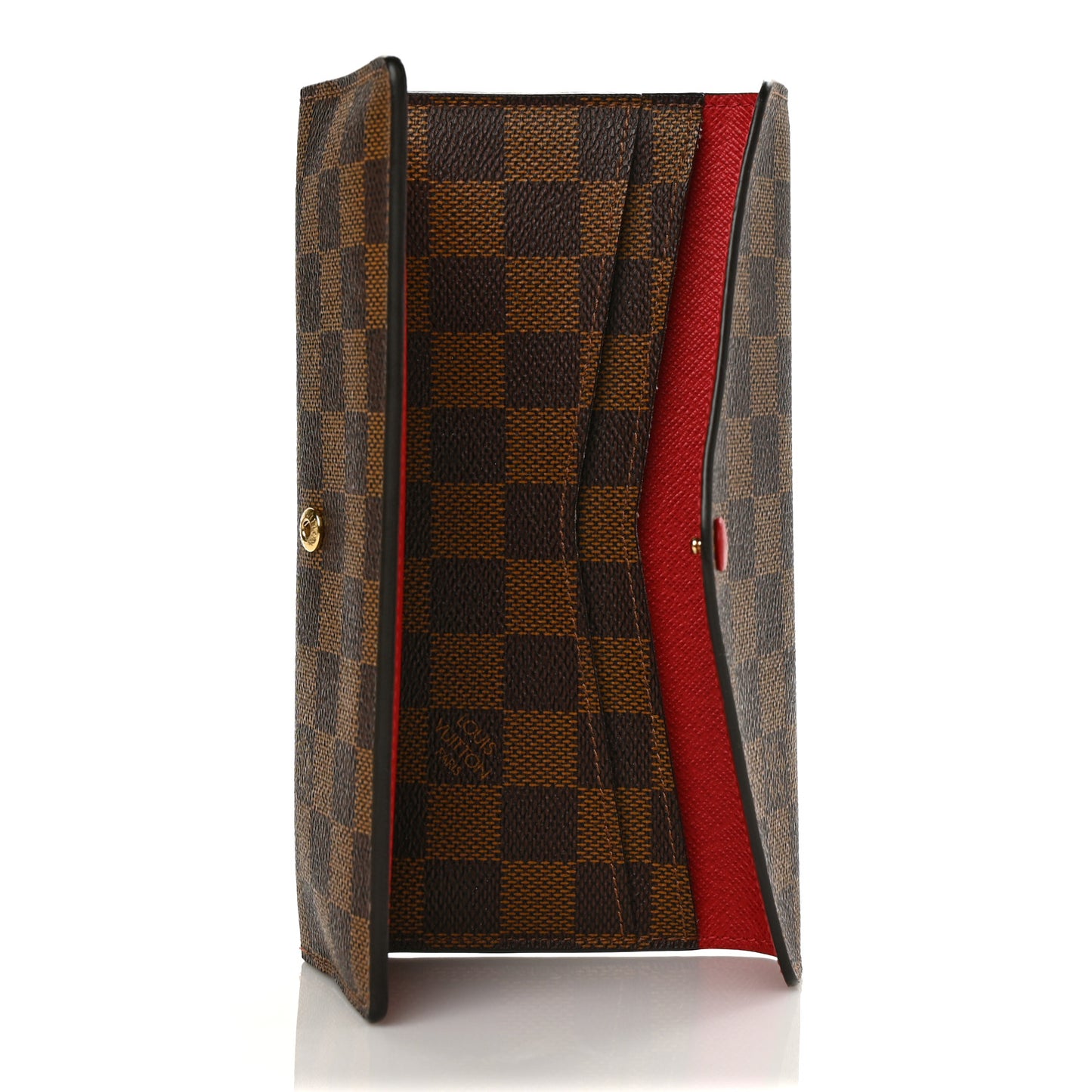 Damier Ebene Josephine Wallet Red