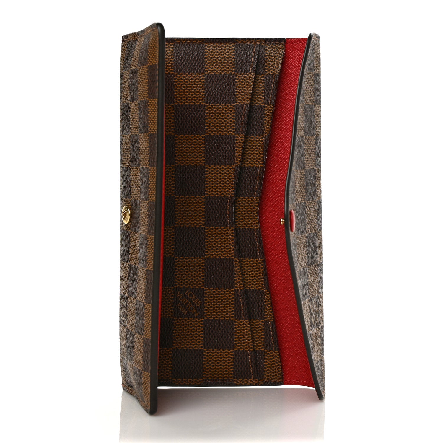 Louis Vuitton Damier Ebene Josephine Wallet Red 6 of 7