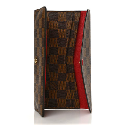 Louis Vuitton Damier Ebene Josephine Wallet Red 6 of 7