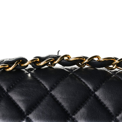 Chanel Lambskin Quilted Medium Single Flap Navy Blue 15 of 15