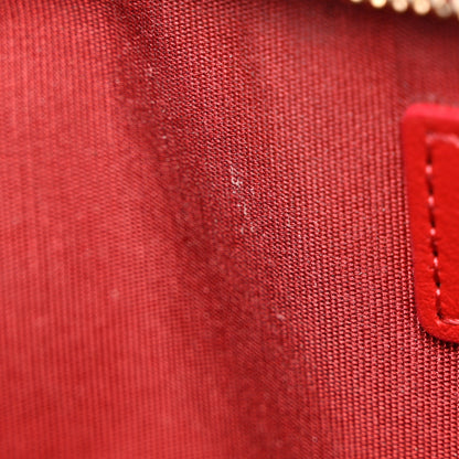 Chanel Caviar Camellia Embossed Classic Flat Wallet Pouch Red 8 of 15