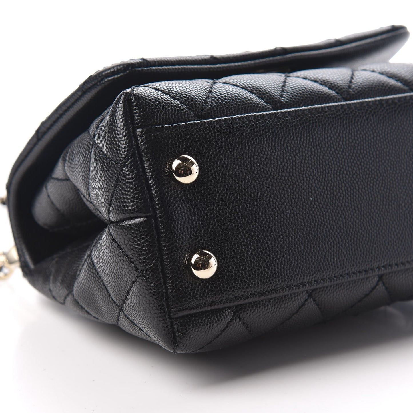 Caviar Quilted Extra Mini Coco Handle Flap Black