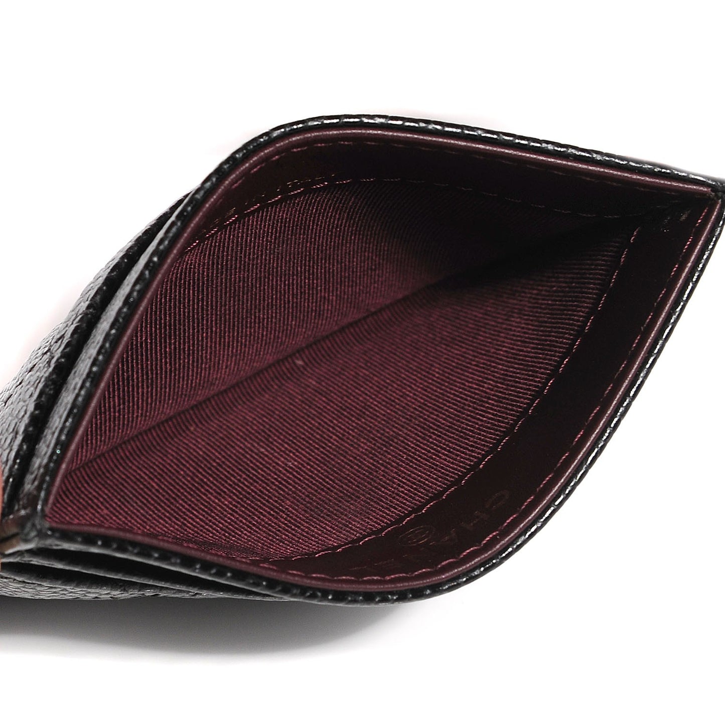 Caviar Quilted Card Holder Black