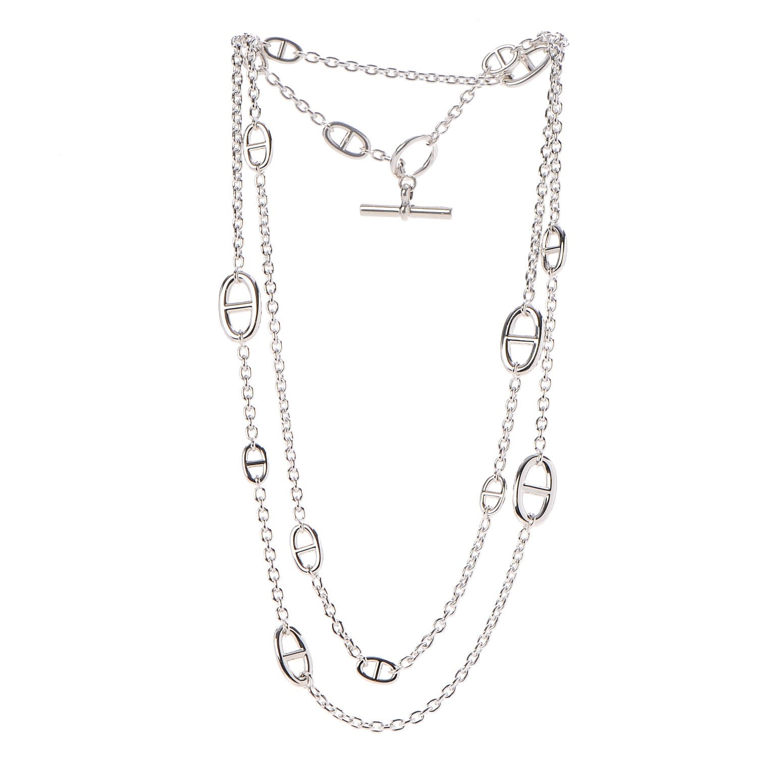 Hermes Sterling Silver Farandole Necklace 120 3 of 6