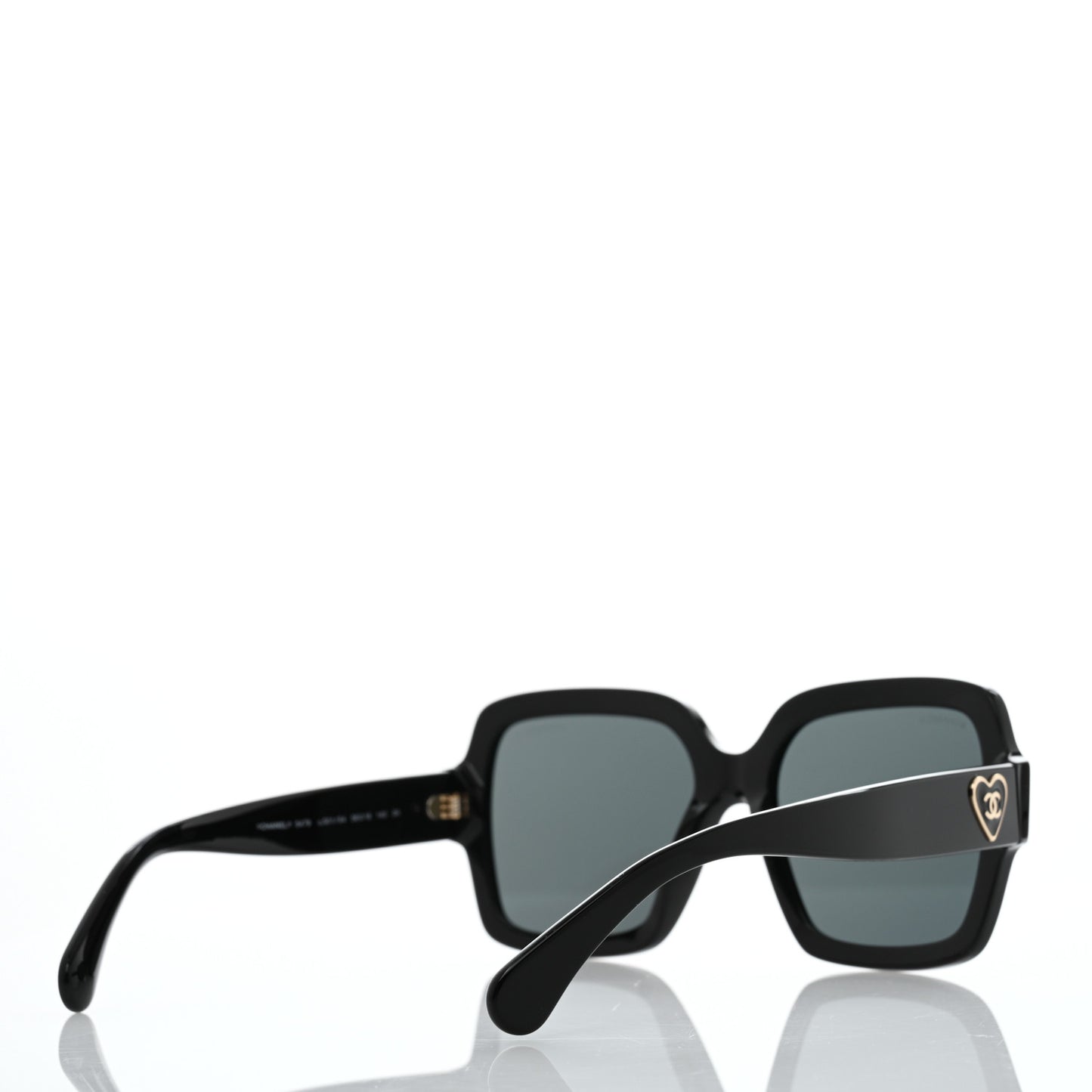 Acetate Square Heart Sunglasses 5479 Black