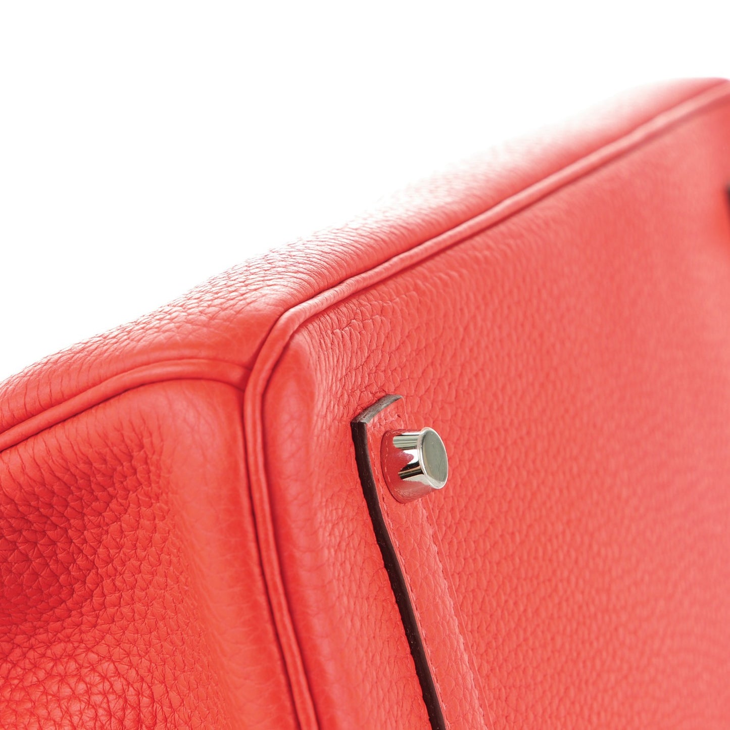 Taurillon Clemence Birkin 35 Rouge Pivoine