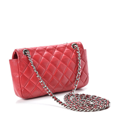 Chanel Lambskin Quilted Extra Mini Rectangular Flap Red 2 of 11