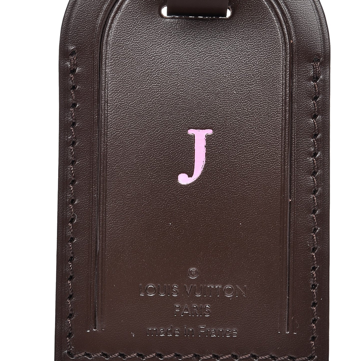 Calfskin Luggage Tag Ebene