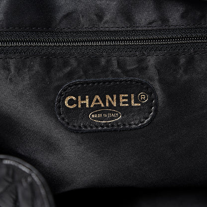 Chanel Lambskin Quilted Drawstring Backpack Black 5 of 10