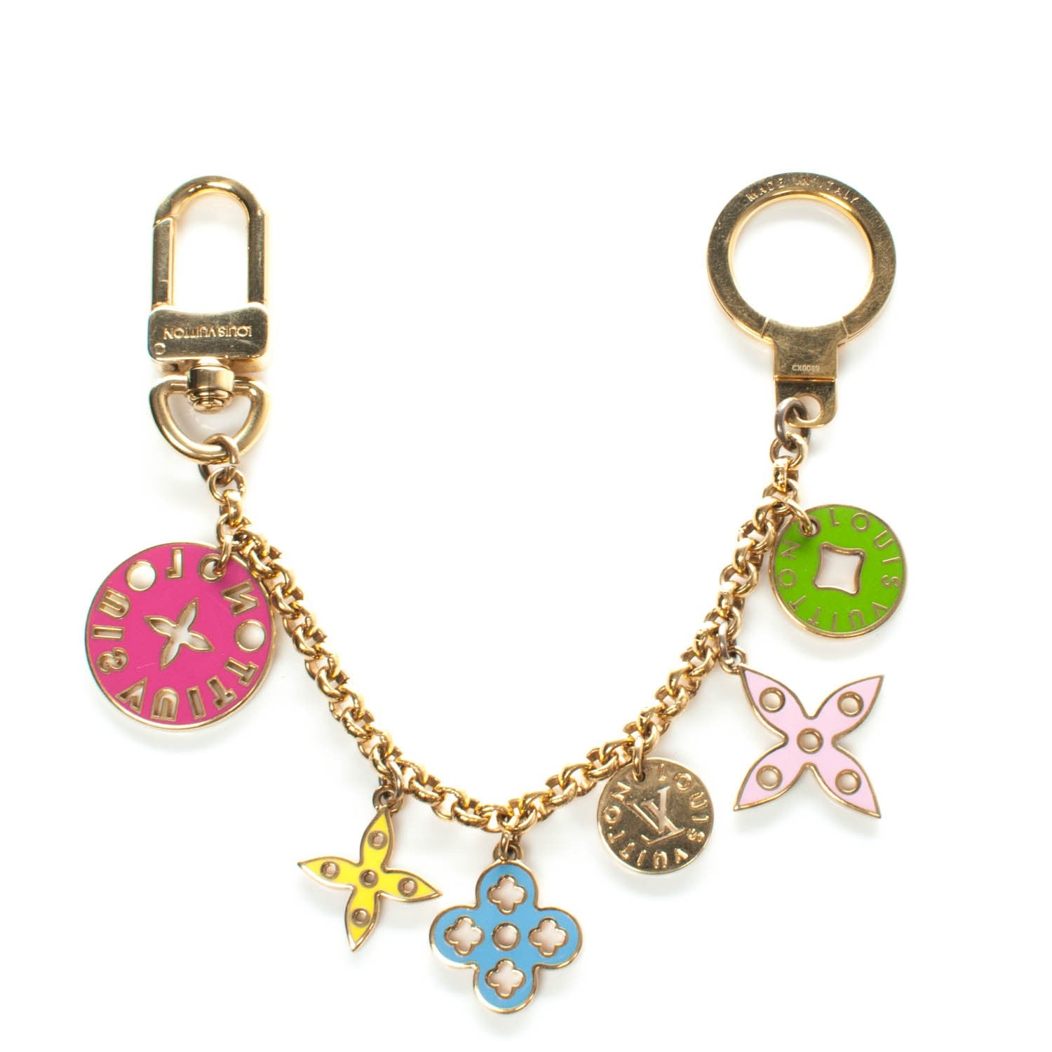 Louis Vuitton Enamel Looping Key Chain Bag Charm Multicolor 1 of 9