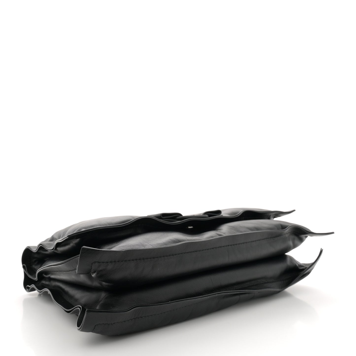 Calfskin Medium Viva Bow Shoulder Bag Black