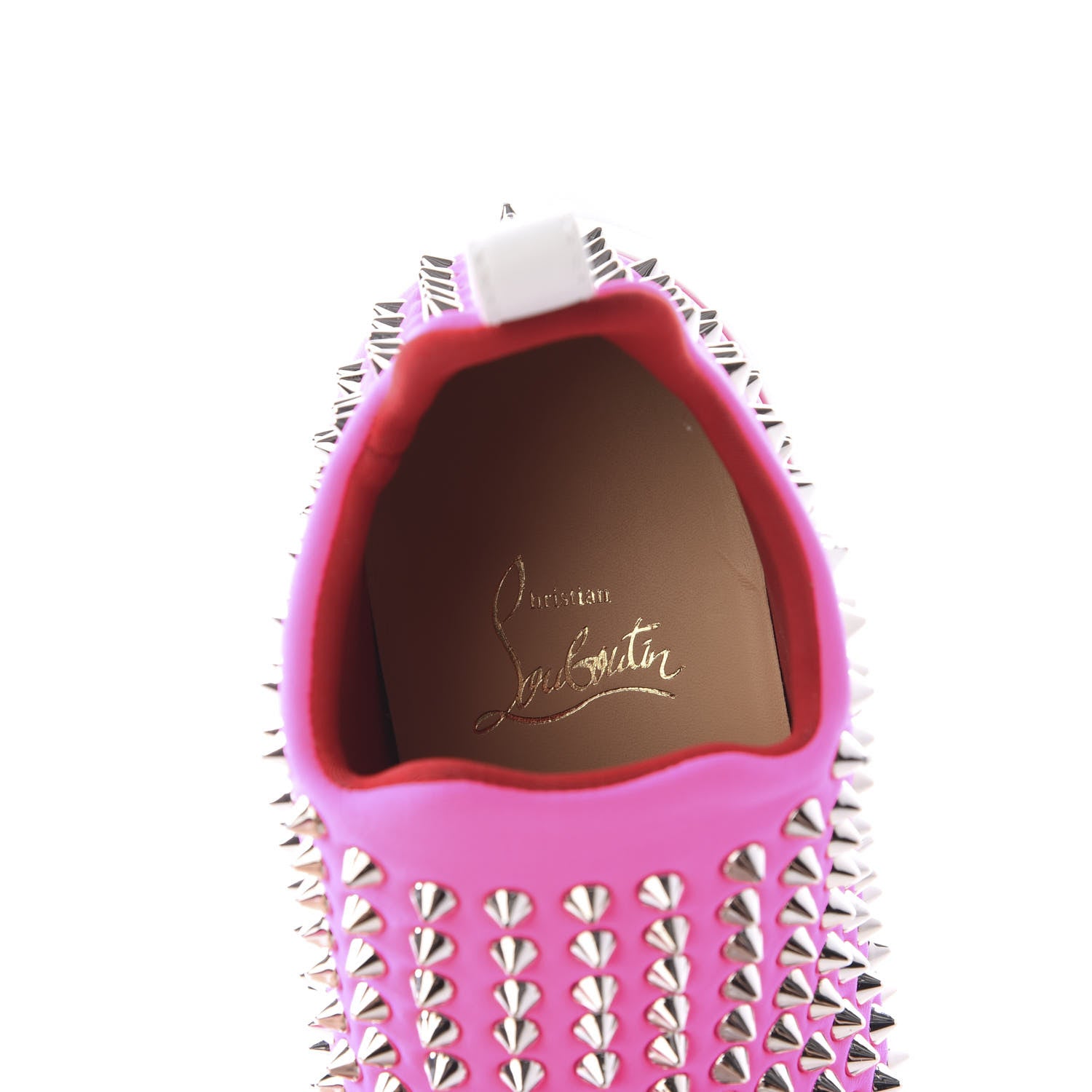 Christian Louboutin Neoprene Spike Sock Donna Flat Sneakers 35 Rose Fluo 6 of 7