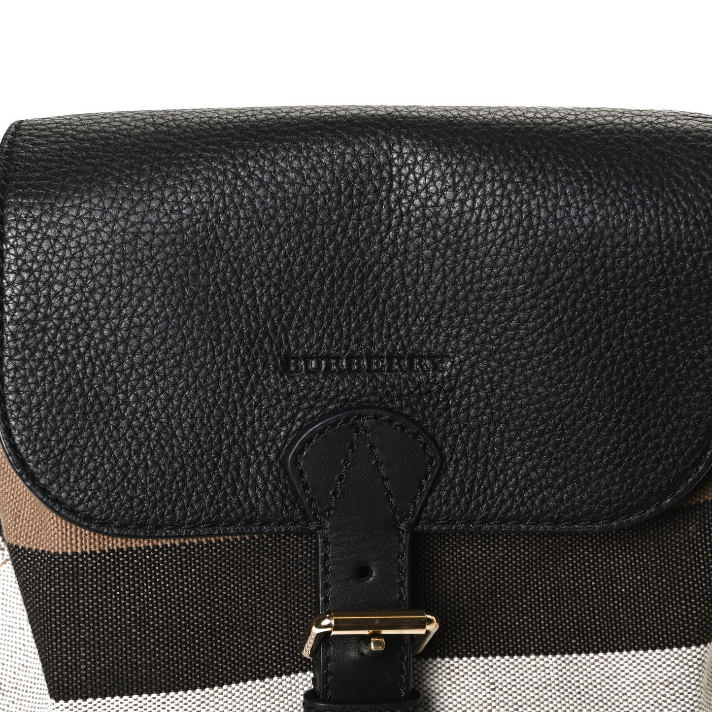 Mega Check Grainy Calfskin Small Gowan Messenger Bag Black