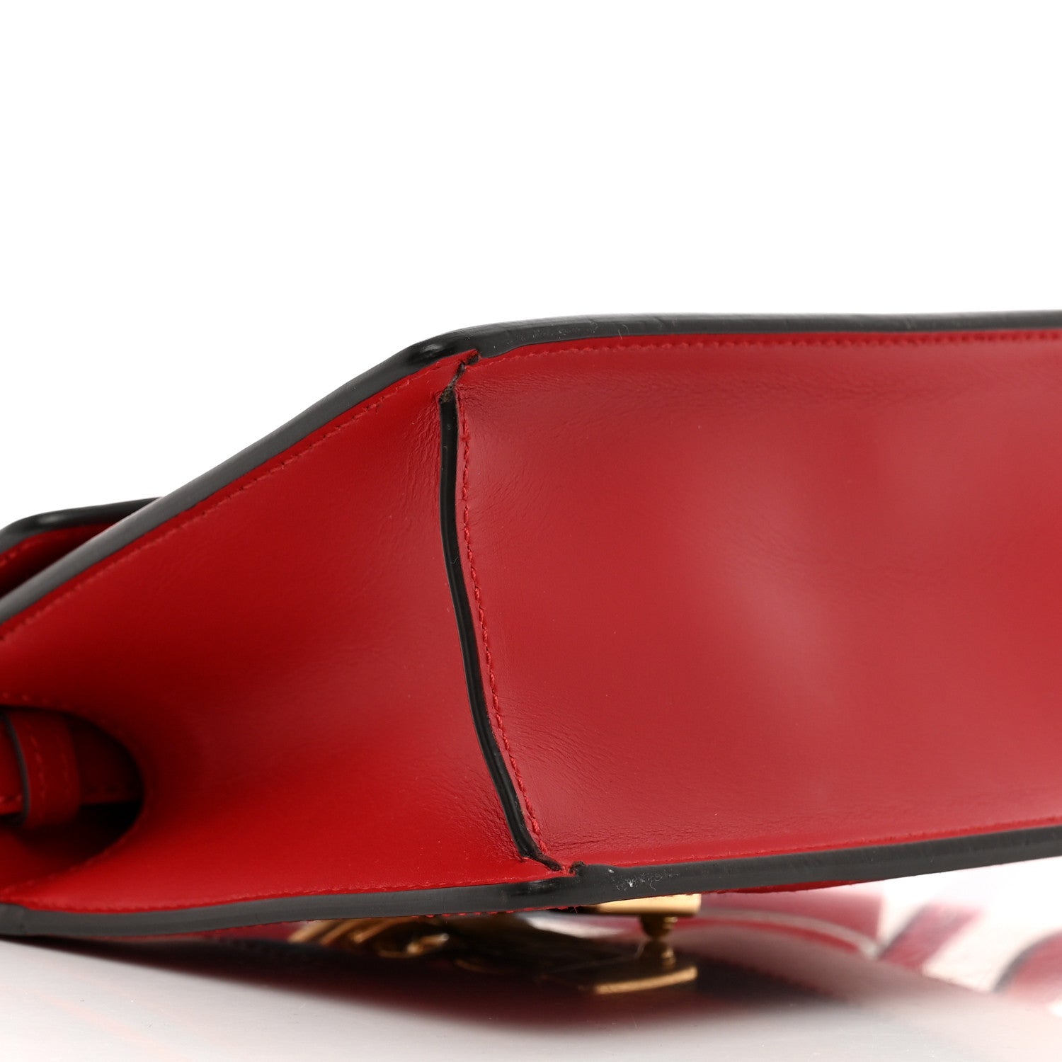 Gucci Calfskin Mini Sylvie Top Handle Bag Hibiscus Red 9 of 13