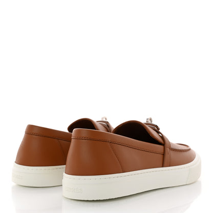 Hermes Calfskin Game Slip On Sneakers 39.5 Naturel 4 of 10