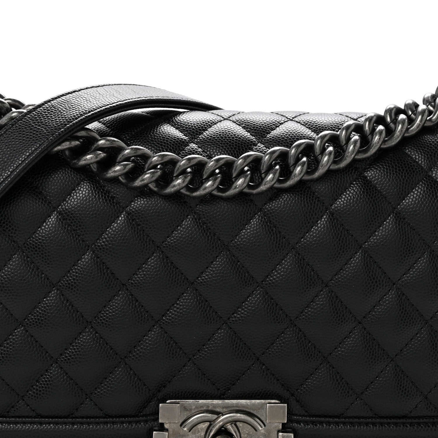 Chanel Caviar Quilted Medium Boy Flap Black 8 of 12