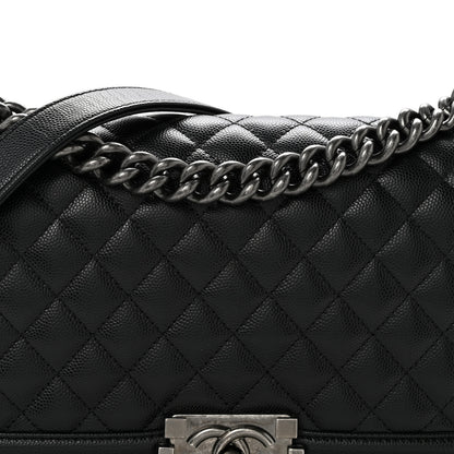 Chanel Caviar Quilted Medium Boy Flap Black 8 of 12