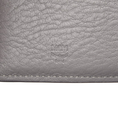 MCM Calfskin Signature Monogram Klara Bi-Fold Wallet Dove 7 of 10
