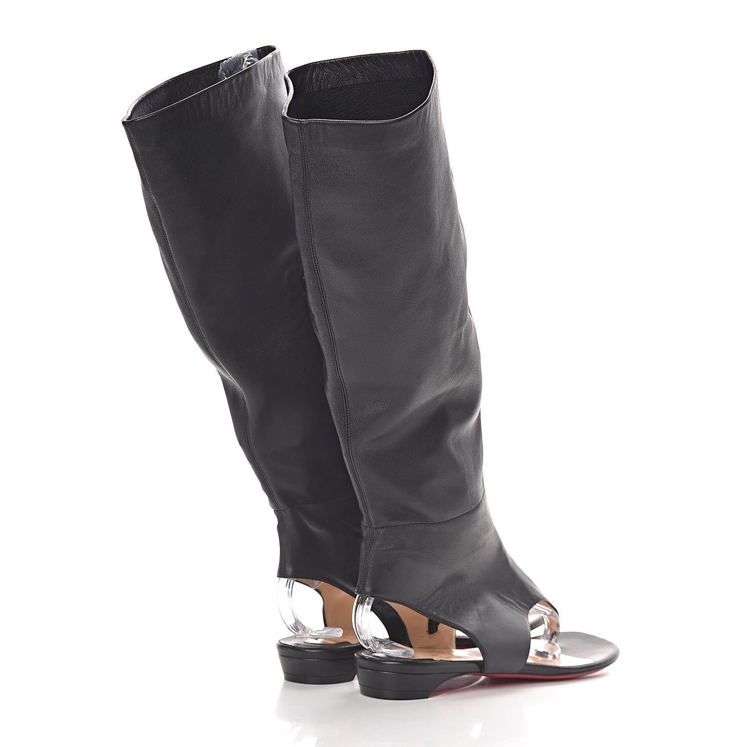 Christian Louboutin Calfskin From Sand Flat Sandals 38 Black 4 of 10
