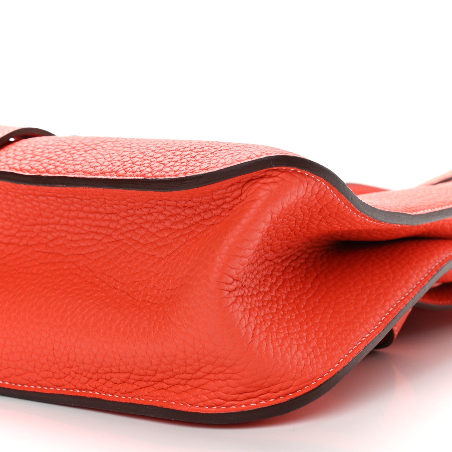 Hermes Taurillon Clemence Halzan 31 GM Orange 12 of 12