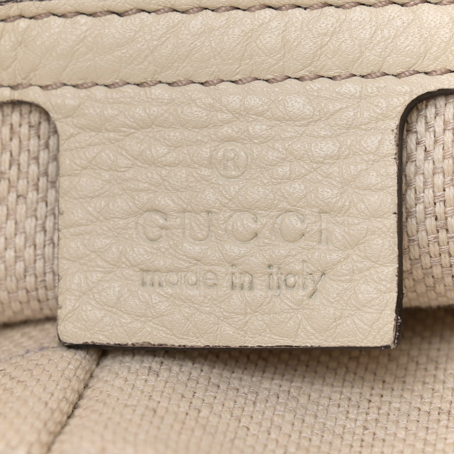Gucci Pebbled Calfskin Medium Soho Chain Shoulder Bag Off White 6 of 13