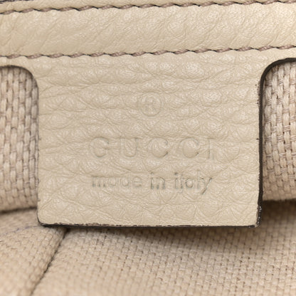 Gucci Pebbled Calfskin Medium Soho Chain Shoulder Bag Off White 6 of 13